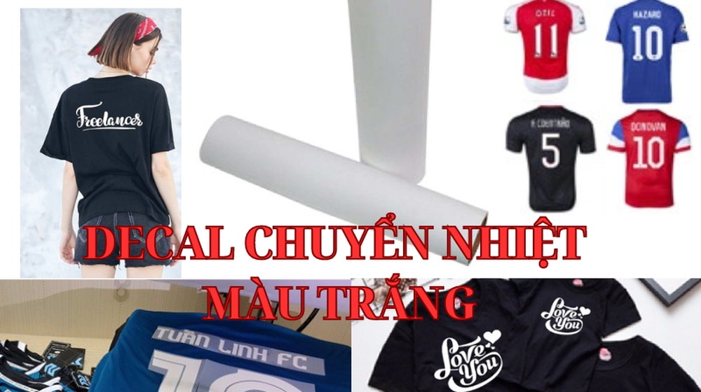 Decal chuyển nhiệt PVC màu trắng in áo siêu đẹp