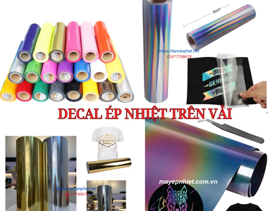 Các loại decal nhiệt trên vải được sử dụng phổ biến hiện nay.