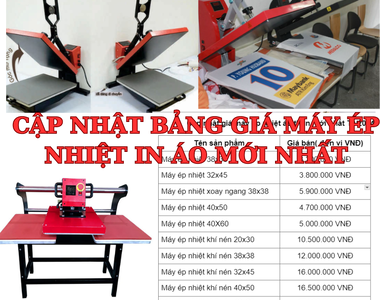 Máy ép nhiệt áo thun - cập nhật giá máy ép nhiệt áo thun mới nhất