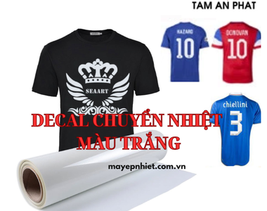 Decal chuyển nhiệt PVC màu trắng - Sự lựa chọn hoàn hảo cho in áo thun