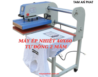 Máy ép nhiệt 2 mâm 40x60 khí nén - Giải pháp in ấn toàn diện