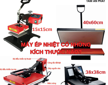 Máy ép nhiệt in áo có những kích thước nào?