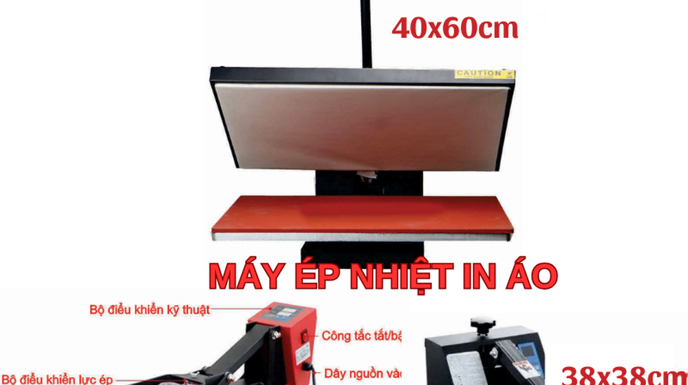 [Bật mí] Máy ép nhiệt in áo (khổ 38x38, 32x45, 40x60) đáng mua nhất 2025