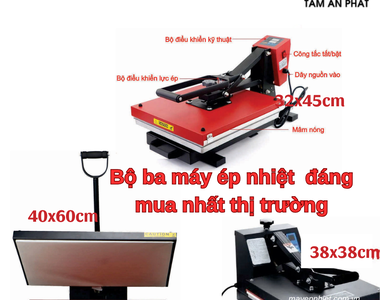Bộ ba máy ép nhiệt 38x38, 32x45, 40x60 đáng mua nhất thị trường