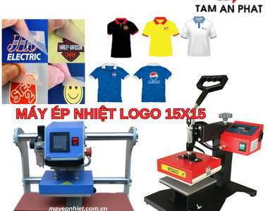 So sánh máy ép nhiệt logo dập tay & máy ép nhiệt logo tự động 15x15