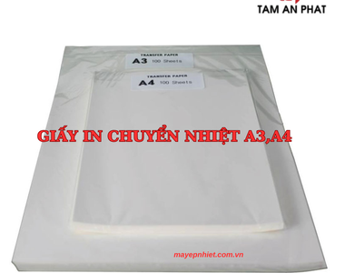 Giấy in chuyển nhiệt A3, A4 in áo, in cốc, in mũ siêu đẹp