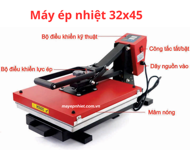 Khám phá máy ép nhiệt cao áp 32x45 lồng áo: Ép chuyên nghiệp, bền bỉ