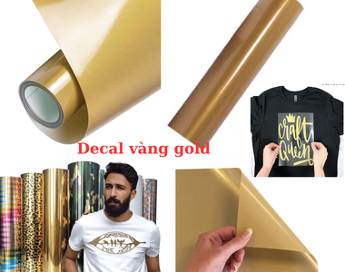 Decal vàng gold - decal chuyển nhiệt hot nhất 2025