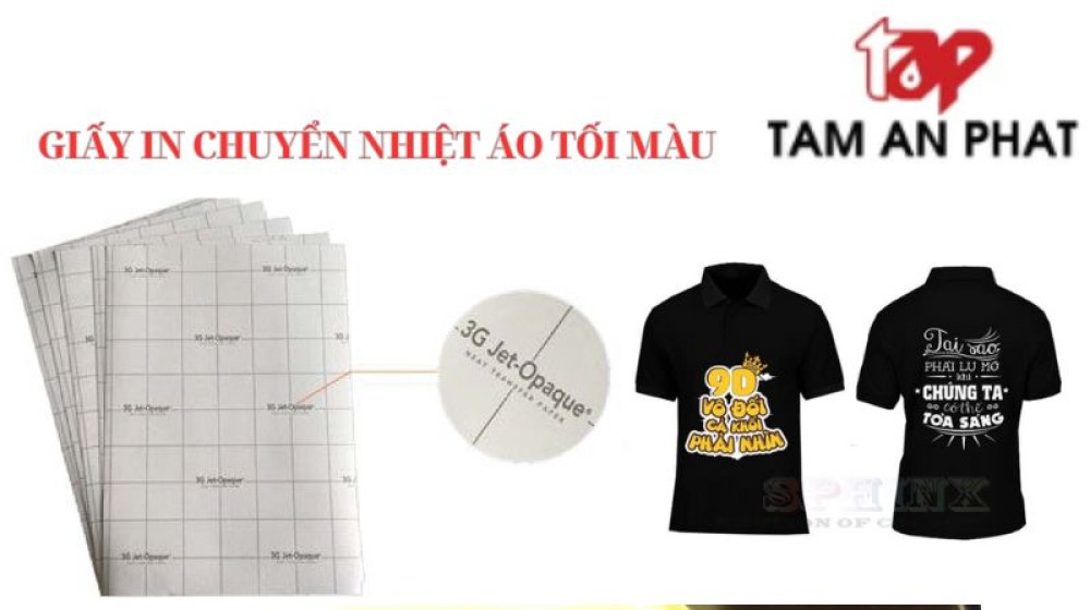 Giấy in chuyển nhiệt lên áo tối màu loại nào tốt?