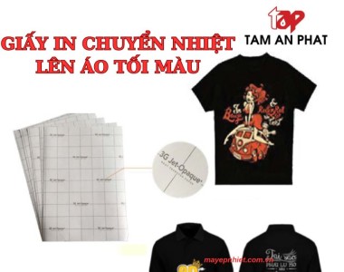 Giấy in chuyển nhiệt lên áo tối màu A3, A4 chuyên dụng