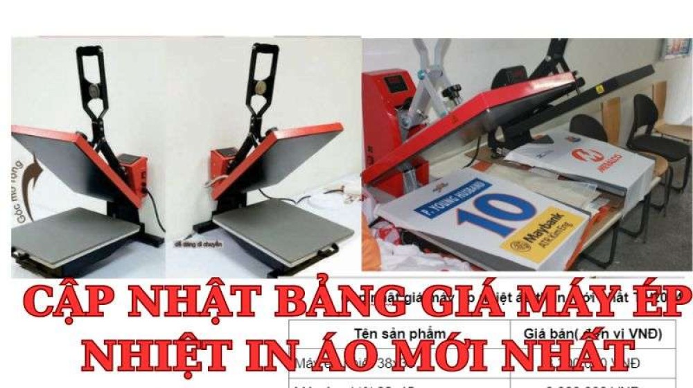 Máy ép nhiệt áo thun - cập nhật giá máy ép nhiệt áo thun mới nhất