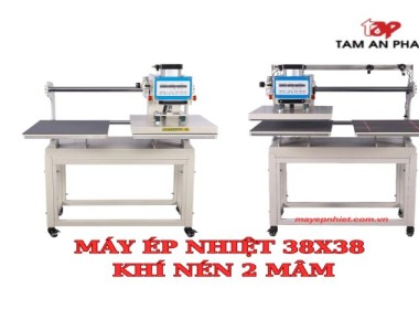 Máy ép nhiệt lồng áo 38x38cm 2 mâm cải tiến công nghệ hiện đại