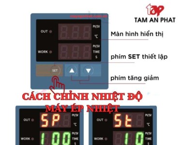 Cách chỉnh nhiệt độ máy ép nhiệt đúng chuẩn để đạt hiệu quả in tốt nhất