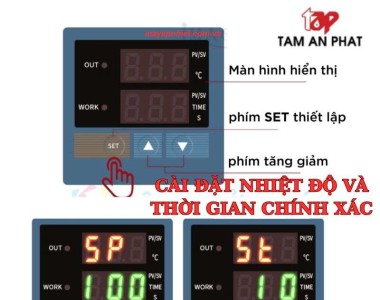 Hướng dẫn SetUp nhiệt độ và thời gian cho máy ép nhiệt