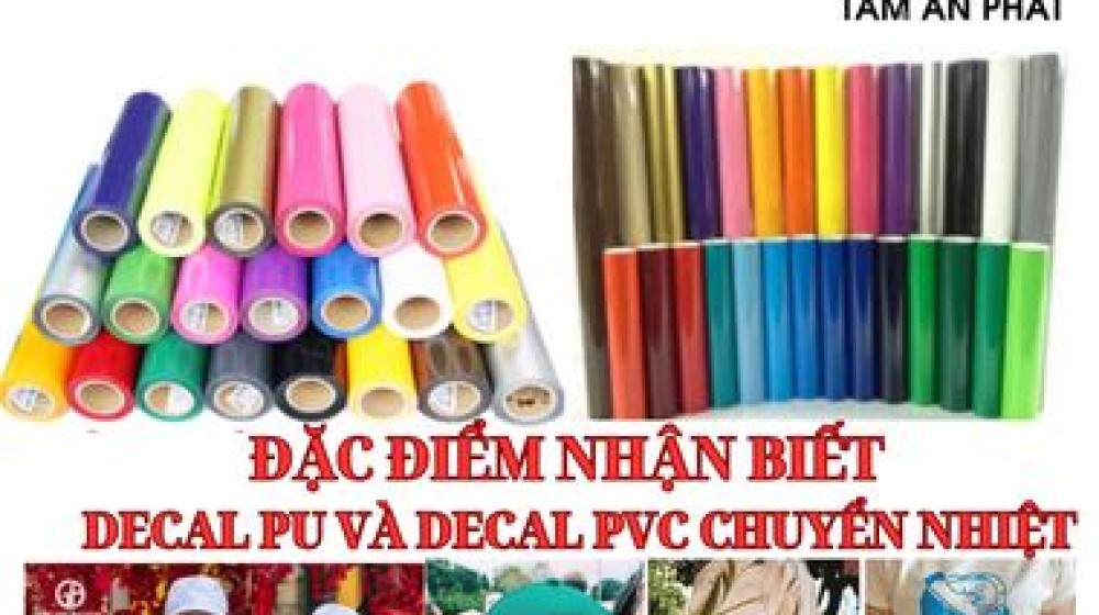 Đặc điểm nhận biết decal PU in chuyển nhiệt và decal PVC in chuyển nhiệt