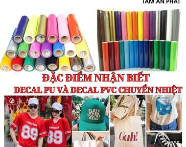 Đặc điểm nhận biết decal PU in chuyển nhiệt và decal PVC in chuyển nhiệt