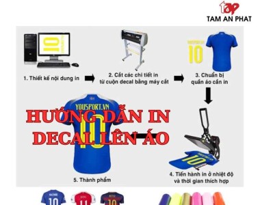 Hướng dẫn in decal lên áo thun, áo đồng phục, áo bóng đá