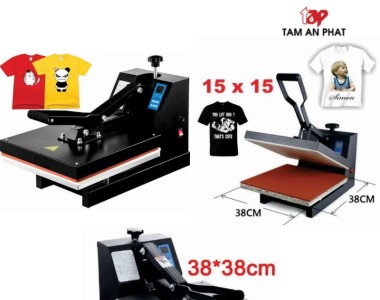 Máy ép nhiệt phẳng 38x38 - "cơn sốt" trong ngành in áo chuyển nhiệt