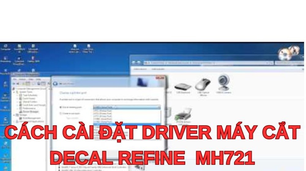 Cách cài đặt Driver máy cắt decal Refine MH721