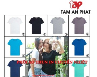Top phôi áo thun in chuyển nhiệt hot nhất 2025 chất lượng giá rẻ