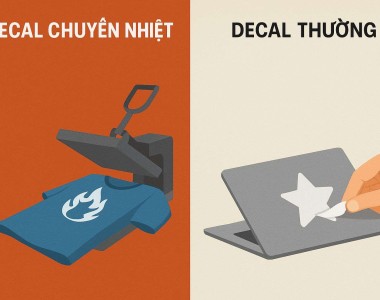 So Sánh Decal Chuyển Nhiệt và Decal Thường: Ưu Nhược Điểm & Ứng Dụng