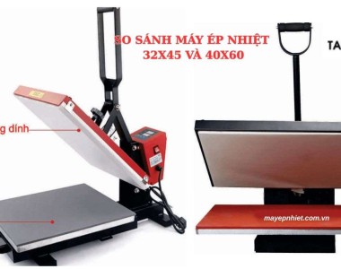So sánh máy ép nhiệt 32x45 và 40x60: máy in áo nào hiệu quả?