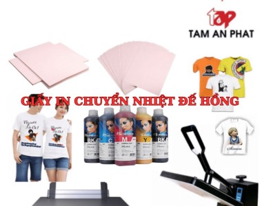 Hướng dẫn in áo thun bằng giấy in chuyển nhiệt đế hồng chi tiết từ A-Z