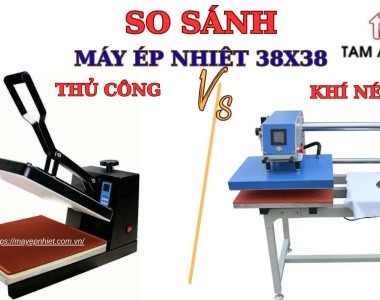 So Sánh máy ép nhiệt 38x38 tự động và thủ công – ưu nhược điểm