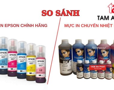 So sánh mực in chuyển nhiệt InkTec và mực in Epson chính hãng