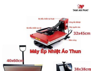 Máy ép nhiệt áo thun – Khám phá các dòng máy ép 32x45, 38x38, 40x60