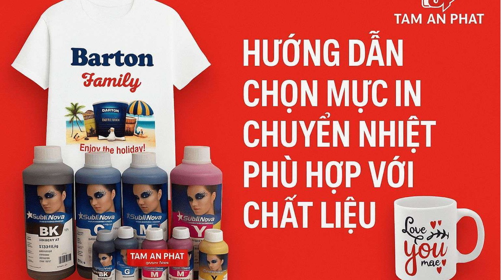 Hướng dẫn chọn mực in chuyển nhiệt phù hợp với chất liệu