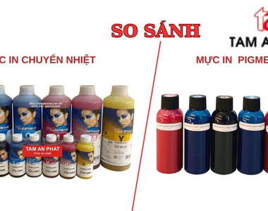 So sánh mực in chuyển nhiệt Dye và mực in Pigment
