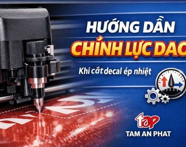 Hướng dẫn chỉnh lực dao máy cắt decal khi cắt decal ép nhiệt chuẩn xưởng in
