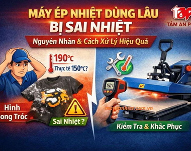Máy ép nhiệt dùng lâu bị sai nhiệt: Nguyên nhân và cách xử lý hiệu quả