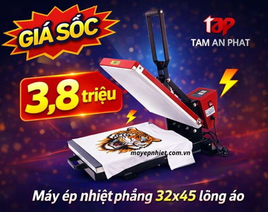 Máy ép nhiệt phẳng 32x45 lồng áo giá sốc 3,8 triệu - Tâm An Phát