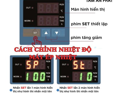 Cách chỉnh máy ép nhiệt chuẩn từng thông số để ép đẹp 100%