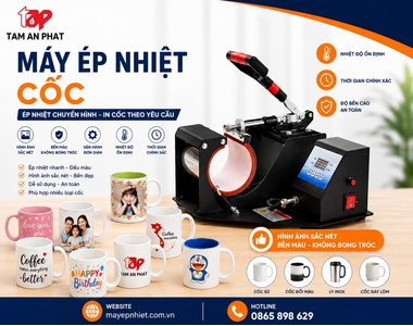 Máy Ép Nhiệt Cốc Chính Hãng Giá Tốt In Ly Cốc Chuyên Nghiệp