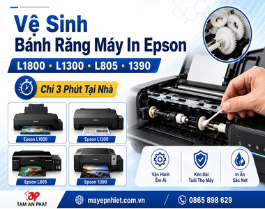 Vệ sinh bánh răng máy in Epson L1800, L1300, L805, 1390 tại nhà: Chỉ 3 phút