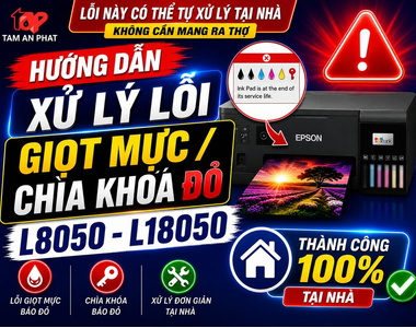 Hướng dẫn sửa lỗi máy in Epson báo đèn đỏ mực tại nhà đơn giản 