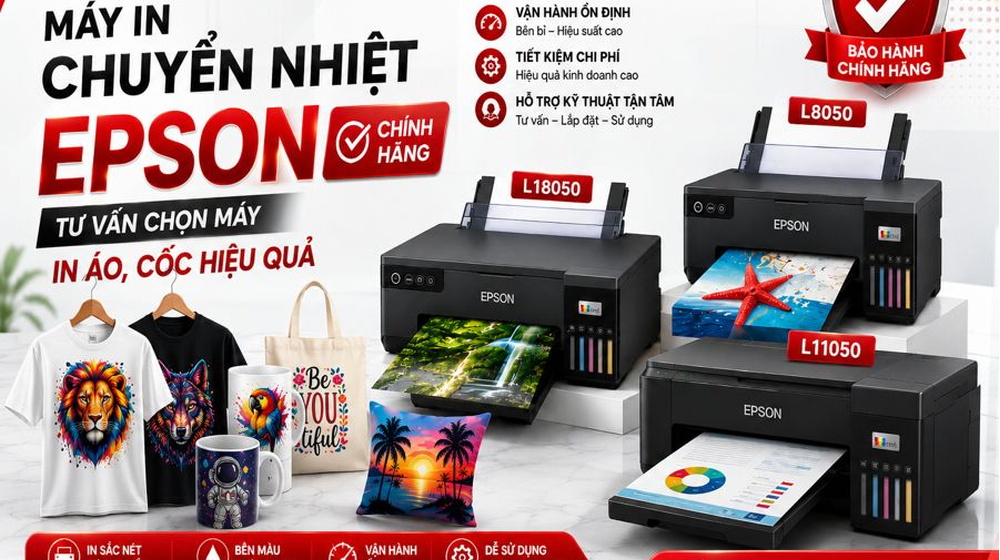 Máy in chuyển nhiệt là gì? Cách chọn máy in áo – In cốc chuẩn xưởng