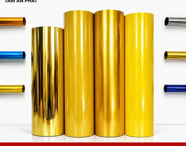 Decal chuyển nhiệt màu vàng: Vàng trơn – Gold – Gương – Nhũ