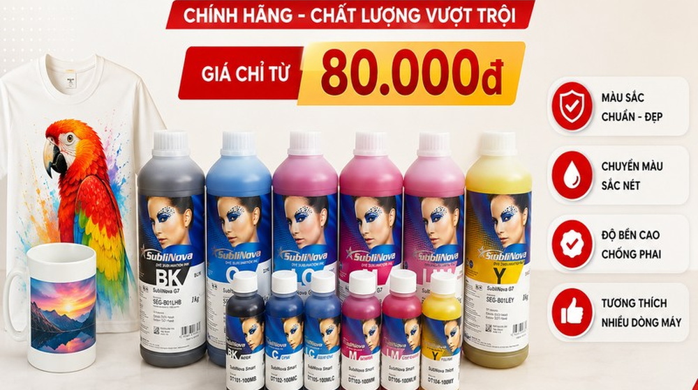 Bán mực in chuyển nhiệt, mực inktec, mực chuyển nhiệt epson giá rẻ tại Hà Nội