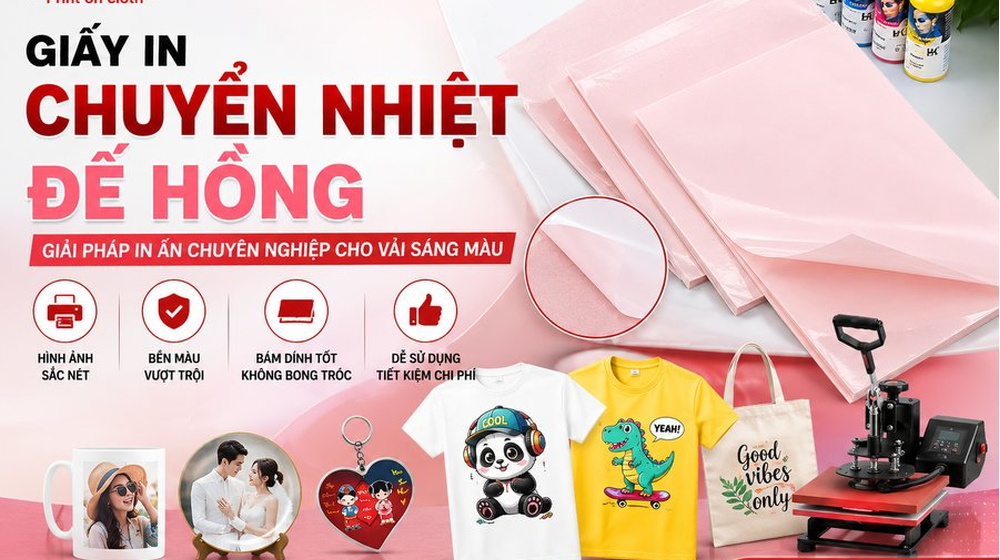 Giấy in chuyển nhiệt đế hồng có dùng cho vải tối màu được không?