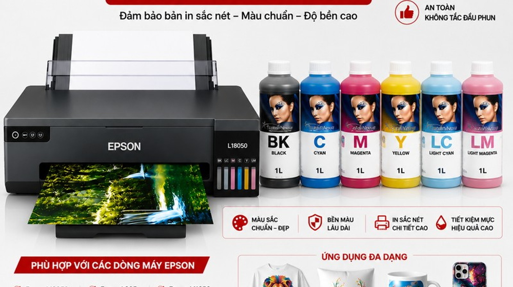 Mực in chuyển nhiệt Epson chính hãng, chất lượng vượt trội cùng Tâm An Phát