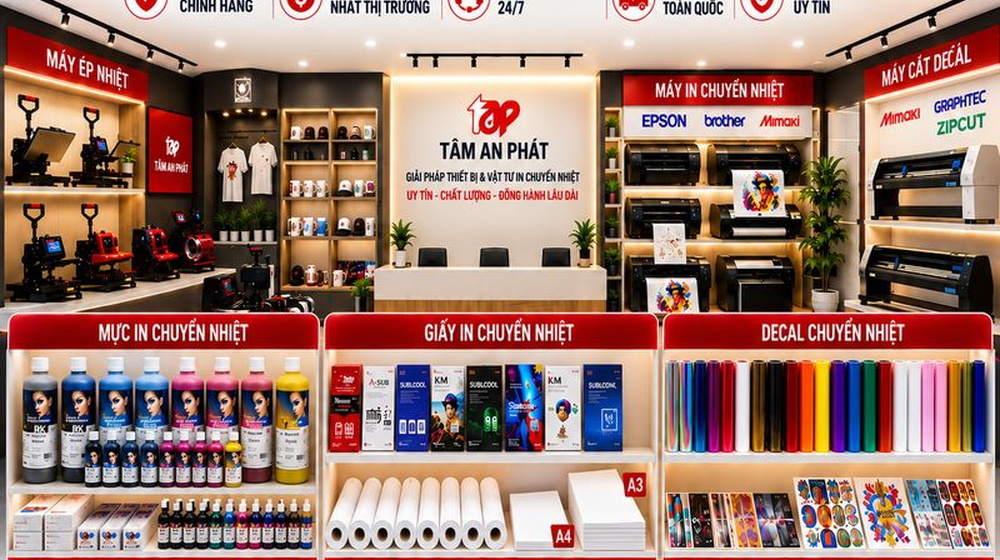 Trọn bộ thiết bị vật tư in chuyển nhiệt cho người mới