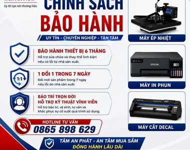 Chính sách bảo hành thiết bị in chuyển nhiệt Tâm An Phát – Cam kết uy tín