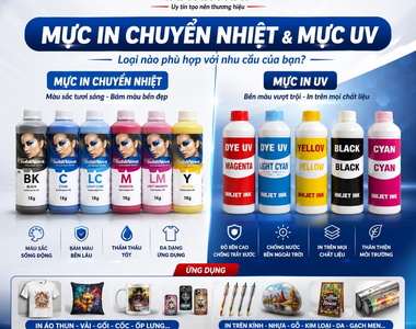 Mực in chuyển nhiệt và mực in UV: Loại nào phù hợp với nhu cầu của bạn?