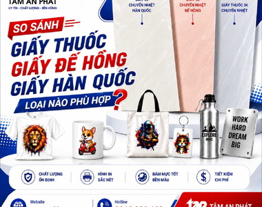 So sánh giấy in chuyển nhiệt đế hồng, Hàn Quốc và giấy thuốc