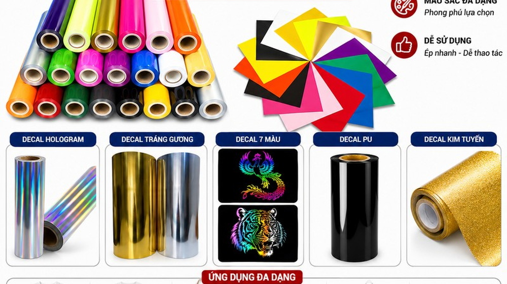 Decal Chuyển Nhiệt Lên Vải: Giải Pháp In Ấn Đơn Giản Mà Hiệu Quả