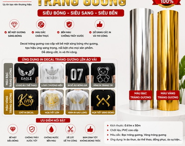 Decal Tráng Gương In Áo: Sự Lựa Chọn Hoàn Hảo Cho In Ấn Thời Trang